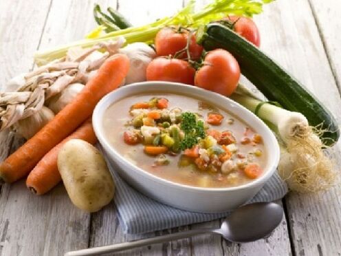 légumes et soupe de cire